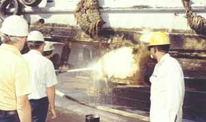 Sea Mule Barge with Prototype of WC15 below the Water Line